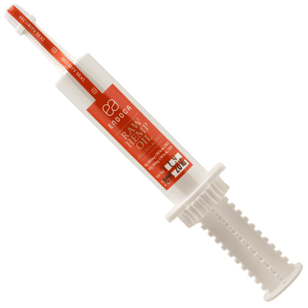 een tube CBD Pasta 30% van Endoca met een rode punt. miniatuur