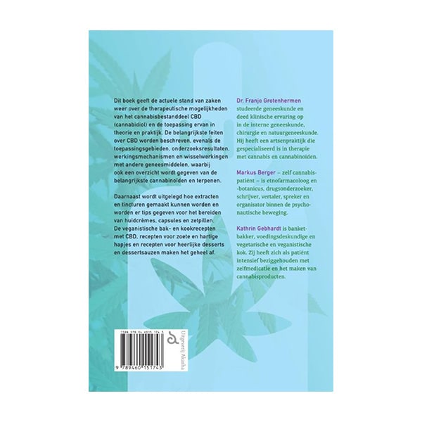 A Boek: Cannabidiol (CBD) hoes met een wietblad erop. miniatuur