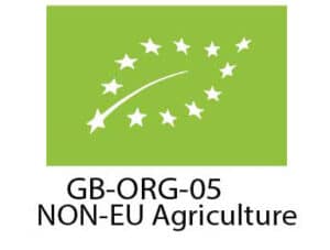 Een groen-wit logo met witte sterren.