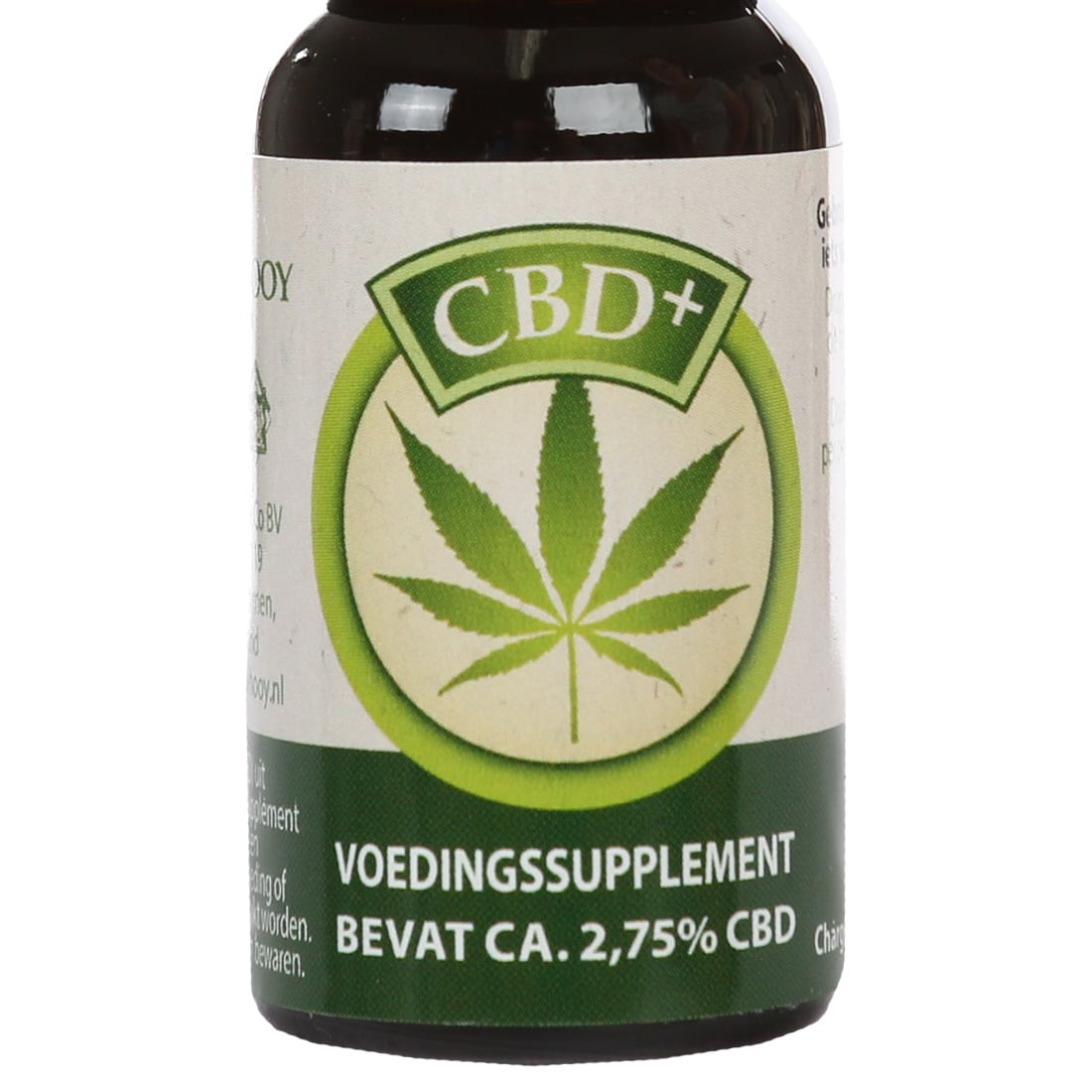 een flesje Jacob Hooy - CBD olie 2,75% (10ml) plus. miniatuur