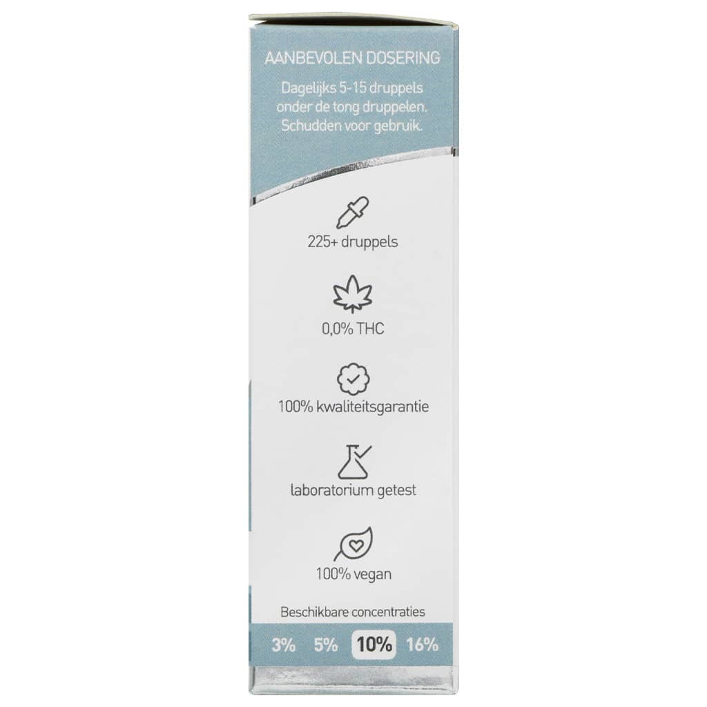 Renova - CBD olie 10% (10ml) op een witte achtergrond. miniatuur