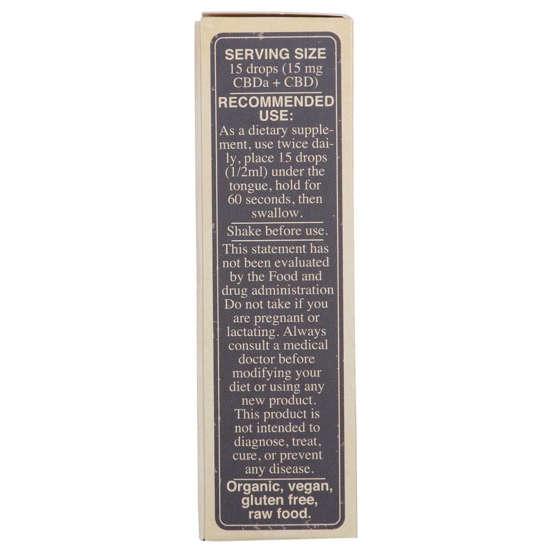 Een label voor Endoca - CBD Olie 3% (10ml) met een omschrijving erop. miniatuur