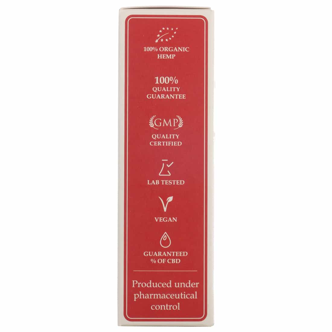 Een rode doos met een label erop met daarin Endoca - CBD Olie 15% (10ml). miniatuur