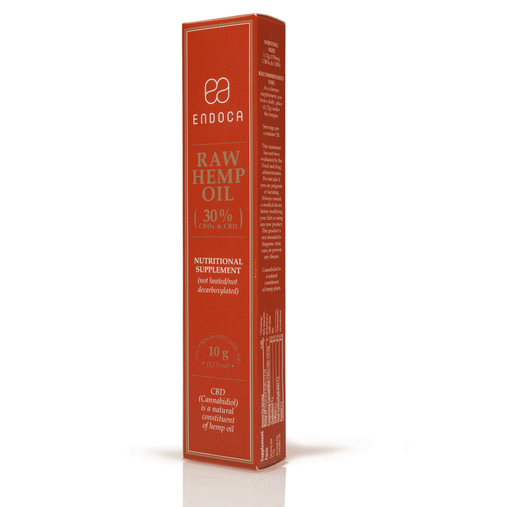 Een potje CBD Pasta 30% van Endoca (3000mg CBD) op een witte achtergrond. miniatuur