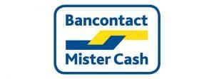 een bord met de tekst bancontact mister cash.