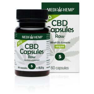 Wedihemp CBD capsules RAW met cannabidiol