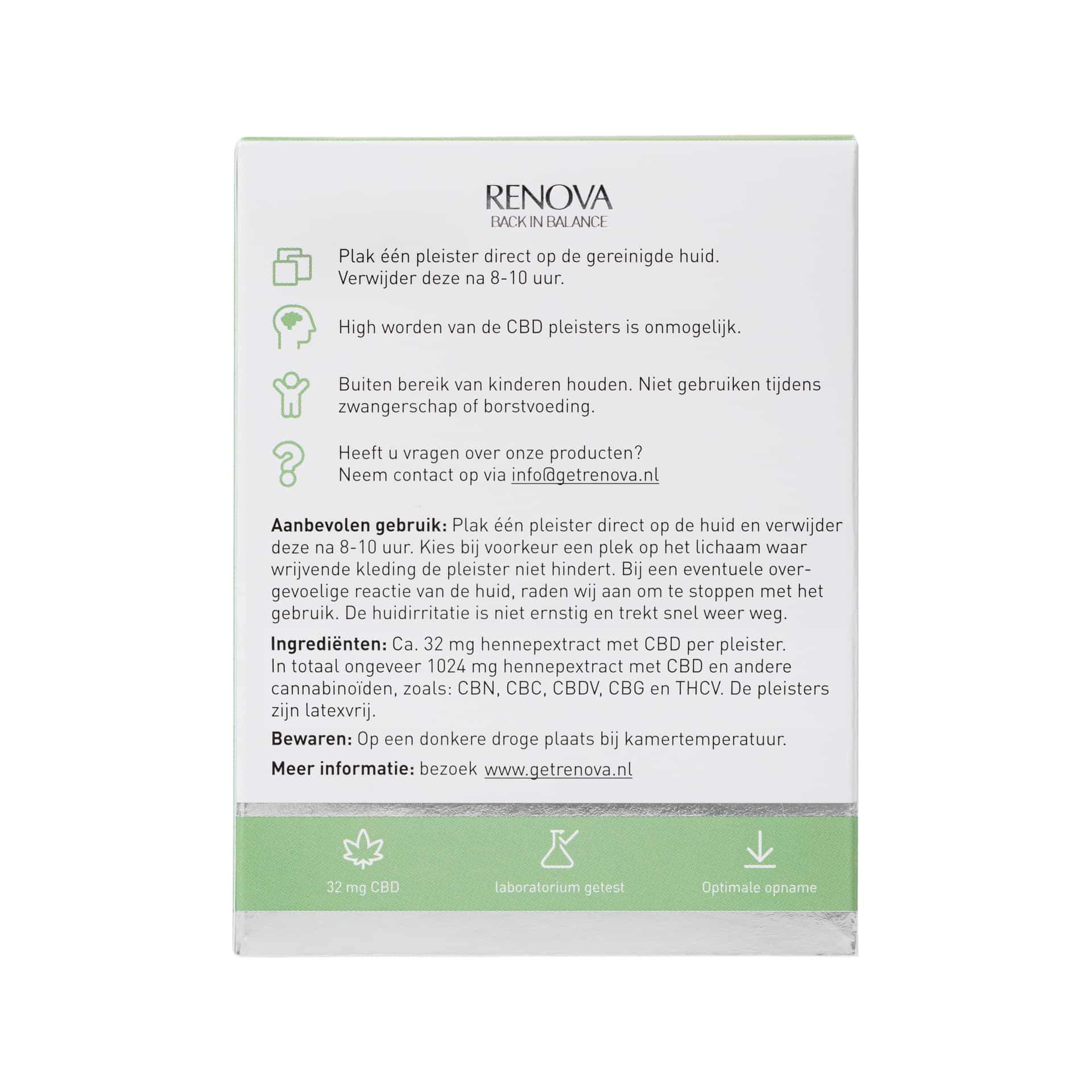 Renova - Pleisters met hennep 32mg miniatuur