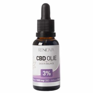Een flesje Renova - CBD olie 3% (30ml).
