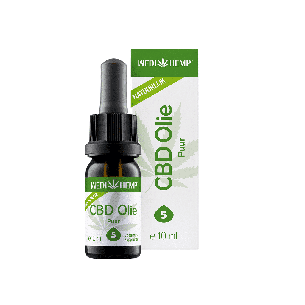 Wedihemp - CBD olie 5% PUUR (10ml) — verpakking van Wedihemp
