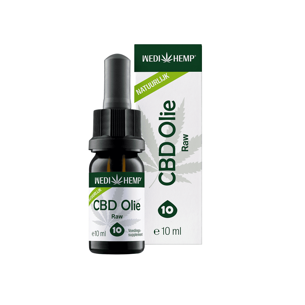 Wedihemp - CBD olie 10% RAW (10ml) — verpakking van Wedihemp