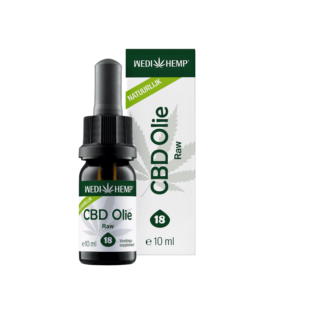 Wedihemp - CBD olie 18% RAW (10ml) — verpakking van Wedihemp