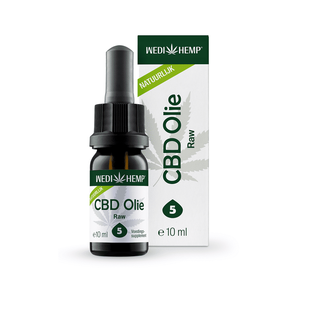 Wedihemp - CBD Olie 5% RAW (10ml) — verpakking van Wedihemp