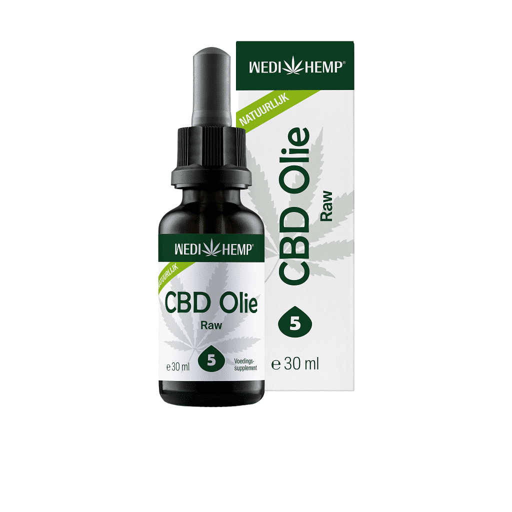 Wedihemp - CBD olie 5% RAW (30ml) — verpakking van Wedihemp